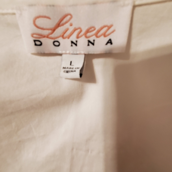 Linea Donna Women's  Button down Shirt White  Size Large - Picture 4 of 9
